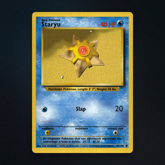 Staryu Pokemon TCG 65/102 Base Lightly Played front