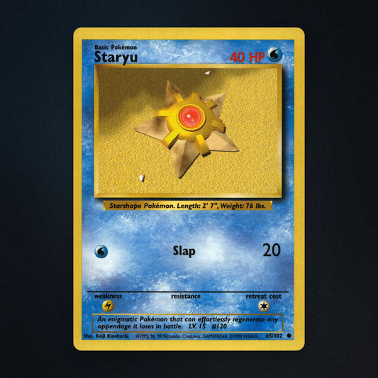 Staryu Pokemon TCG 65/102 Base Lightly Played front