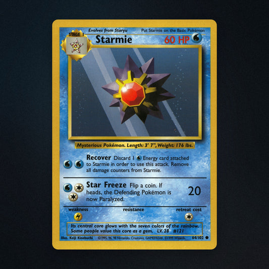Starmie Pokemon TCG 64/102 Base Lightly Played front