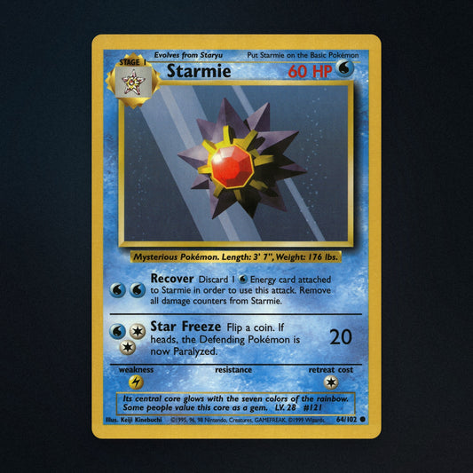 Starmie Pokemon TCG 64/102 Base Lightly Played front