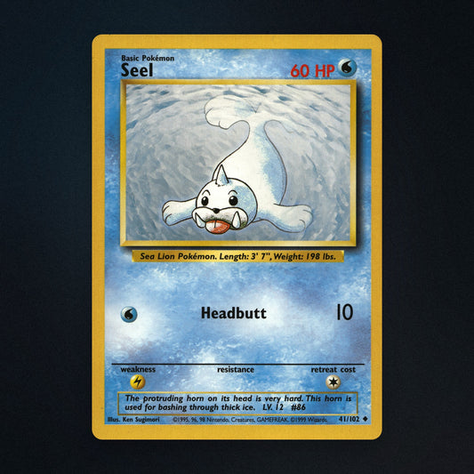 Seel Pokemon TCG 41/102 Base Lightly Played front