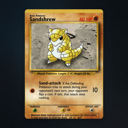 Sandshrew Pokemon TCG 62/102 Base Lightly Played front