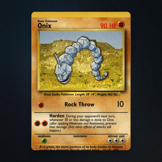 Onix Pokemon TCG 56/102 Base Lightly Played front