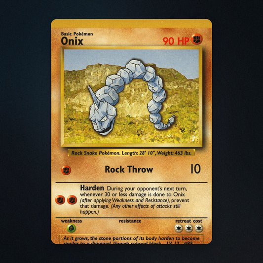 Onix Pokemon TCG 56/102 Base Lightly Played front