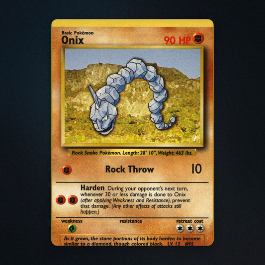 Onix Pokemon TCG 56/102 Base Lightly Played front