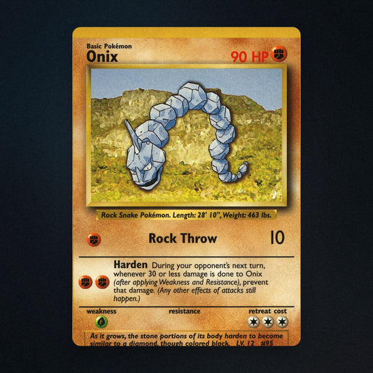 Onix Pokemon TCG 56/102 Base Lightly Played front