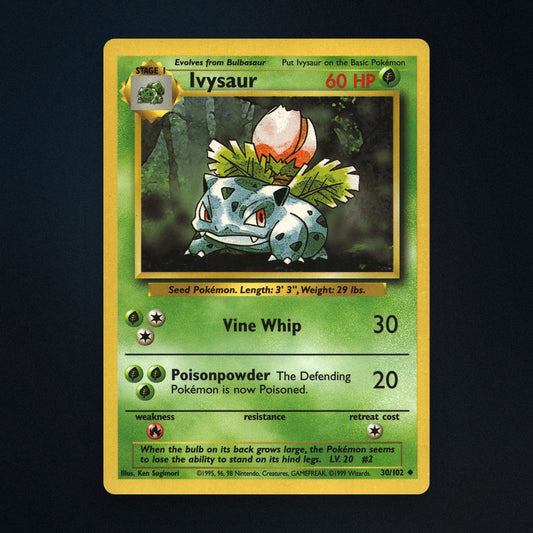 Ivysaur Pokemon TCG 30/102 Base Moderately Played front