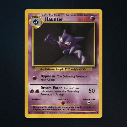 Haunter Pokemon TCG 29/102 Base Moderately Played front