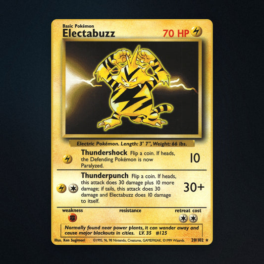 Electabuzz Pokemon TCG 20/102 Base Lightly Played front