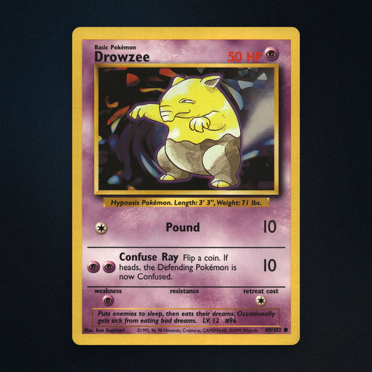 Drowzee Pokemon TCG 49/102 Base Lightly Played front