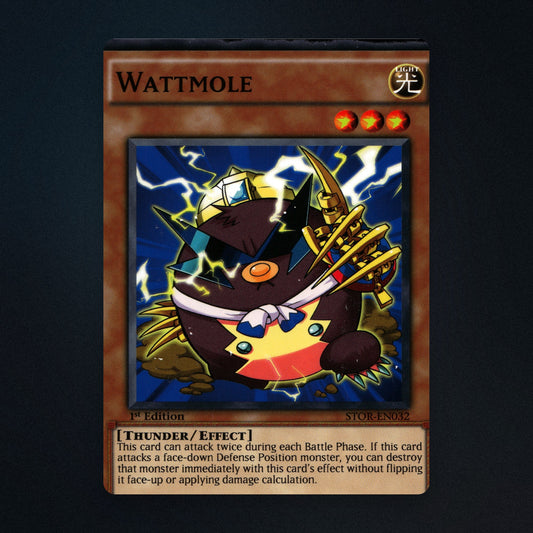 Wattmole Yu-Gi-Oh TCG Wattmole 1st Edition 32548609 Storm of Ragnarok Lightly front