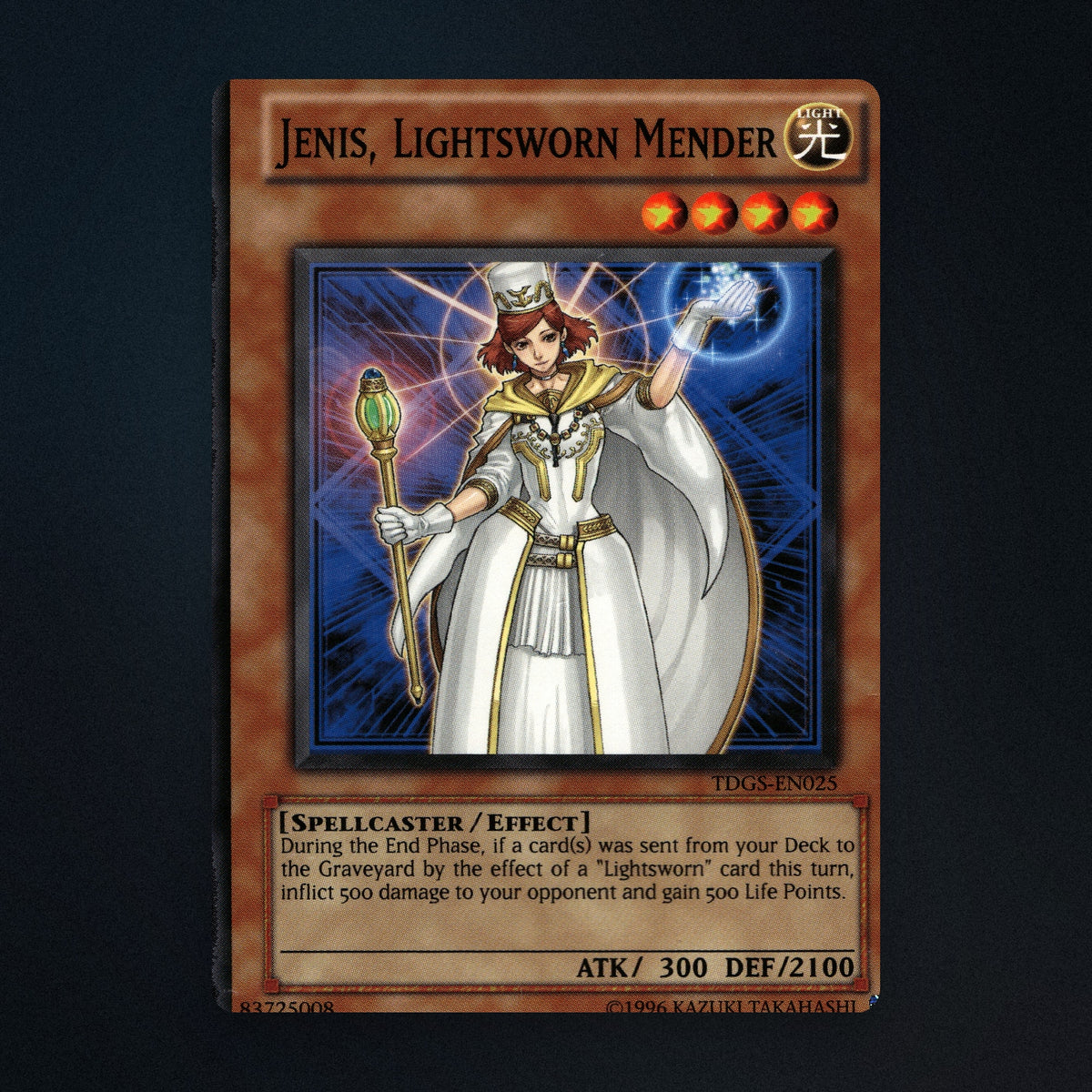 Jenis, Lightsworn Mender Yu-Gi-Oh TCG JENIS, LIGHTSWORN MENDER 83725008 Near front