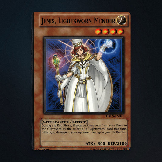 Jenis, Lightsworn Mender Yu-Gi-Oh TCG JENIS, LIGHTSWORN MENDER 83725008 Near front