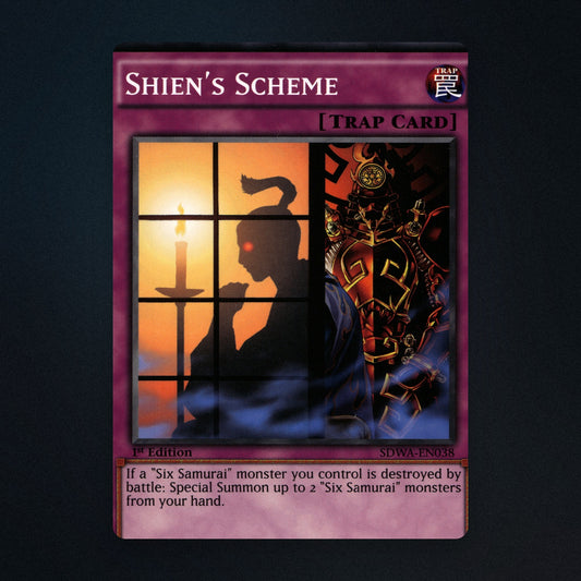 Shien's Scheme Yu-Gi-Oh TCG Shien's Scheme 1st Edition 77847678 Near Mint front