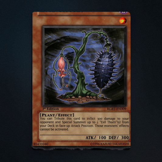 Evil Thorn Yu-Gi-Oh TCG Evil Thorn 1st Edition 85431040 Raging Battle (RGBT) front
