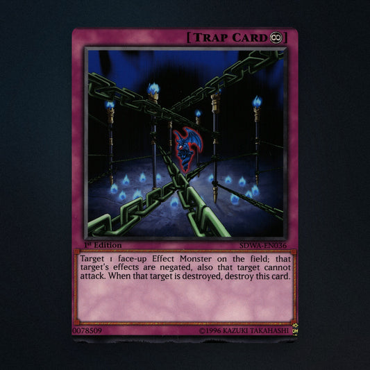 Fiendish Chain Yu-Gi-Oh TCG Fiendish Chain 1st Edition 50078509 Near Mint front