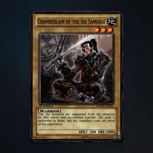 Chamberlain of the Six Samurai Yu-Gi-Oh TCG Chamberlain of the Six Samurai 1st front