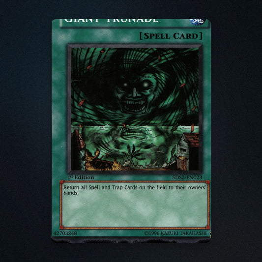 Giant Trunade Yu-Gi-Oh TCG Giant Trunade 1st Edition 42703248 Heavily Played front