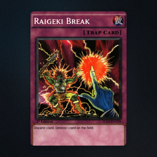 Raigeki Break Yu-Gi-Oh TCG Raigeki Break 1st Edition 4178474 Moderately Played front