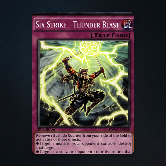 Six Strike - Thunder Blast Yu-Gi-Oh TCG Six Strike - Thunder Blast 1st Edition front