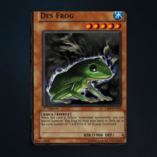 Des Frog Yu-Gi-Oh TCG Des Frog 1st Edition 84451804 Lightly Played front