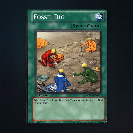 Fossil Dig Yu-Gi-Oh TCG Fossil Dig 1st Edition 47325505 Lightly Played front
