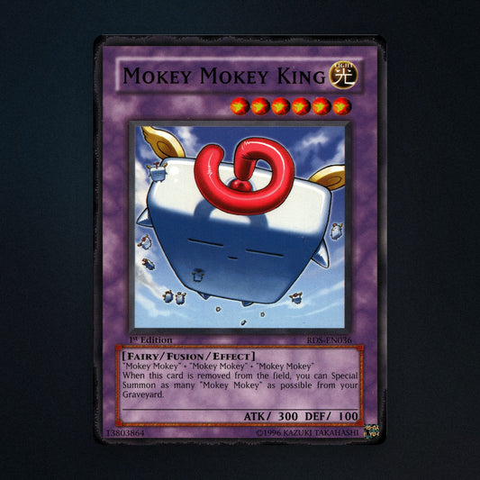 Mokey Mokey King Yu-Gi-Oh TCG Mokey Mokey King 1st Edition 13803864 Heavily front