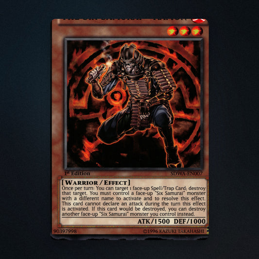 The Six Samurai - Kamon Yu-Gi-Oh TCG The Six Samurai - Kamon 1st Edition front
