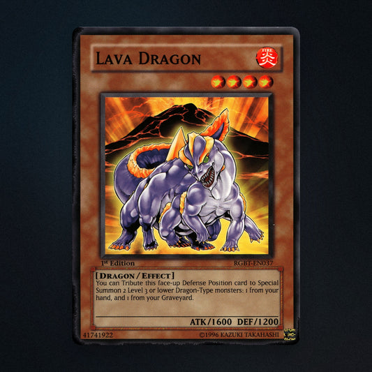 Lava Dragon Yu-Gi-Oh TCG Lava Dragon 1st Edition 41741922 Moderately Played front