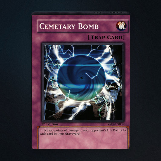 Cemetary Bomb Yu-Gi-Oh TCG Cemetary Bomb 1st Edition 51394546 Heavily Played front
