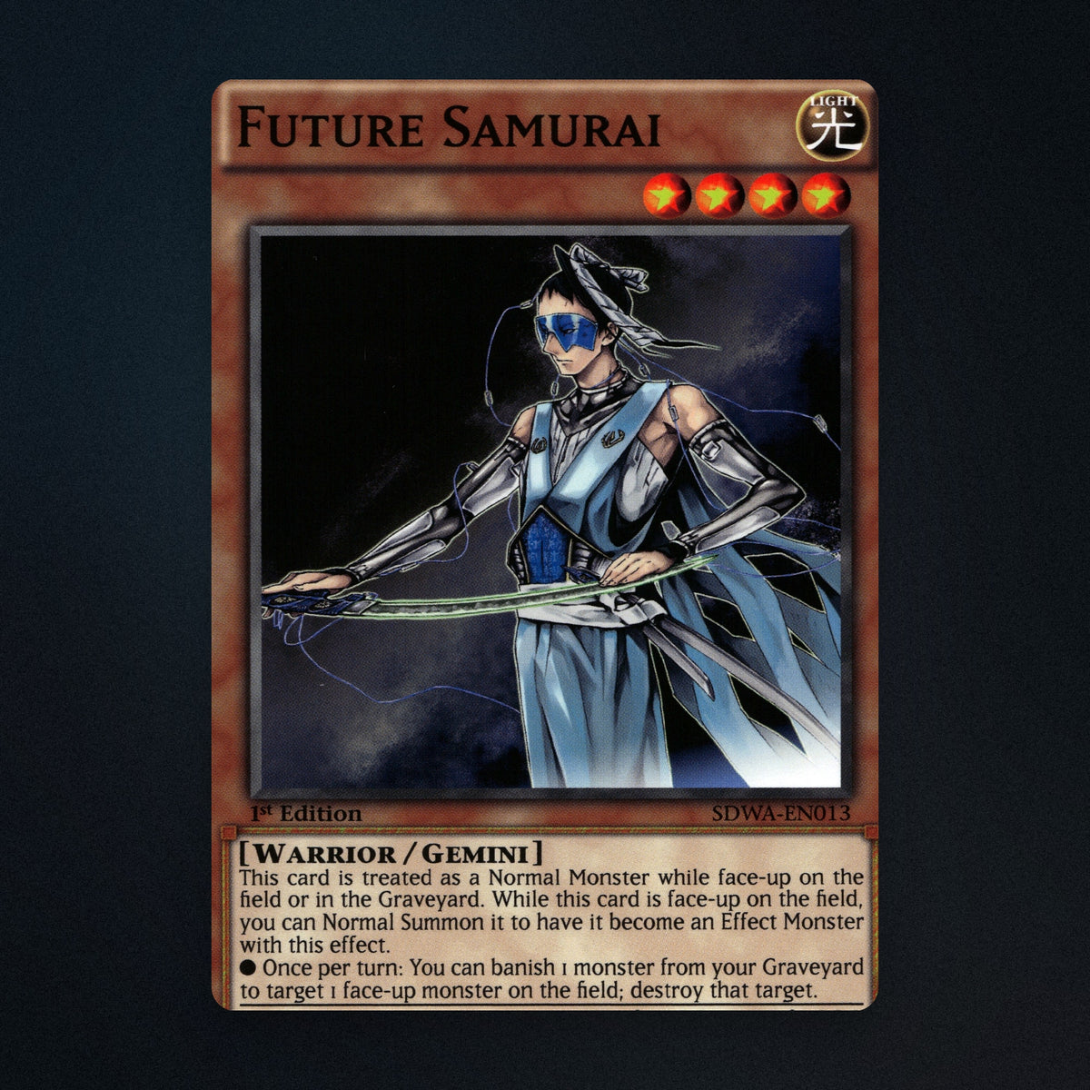 Future Samurai Yu-Gi-Oh TCG Future Samurai 1st Edition 90642597 Lightly Played front
