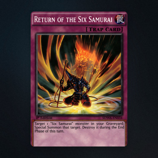 Return of the Six Samurai Yu-Gi-Oh TCG Return of the Six Samurai 1st Edition front