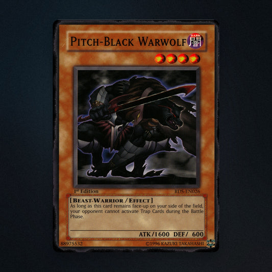 Pitch-Black Warwolf Yu-Gi-Oh TCG Pitch-Black Warwolf 1st Edition 88975532 front