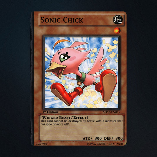 Sonic Chick Yu-Gi-Oh TCG Sonic Chick 1st Edition 36472900 Moderately Played front