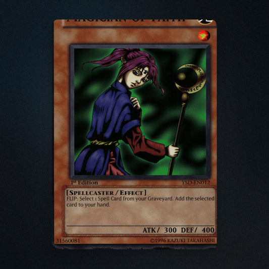 Magician of Faith Yu-Gi-Oh TCG Magician of Faith 1st Edition 31560081 Heavily front
