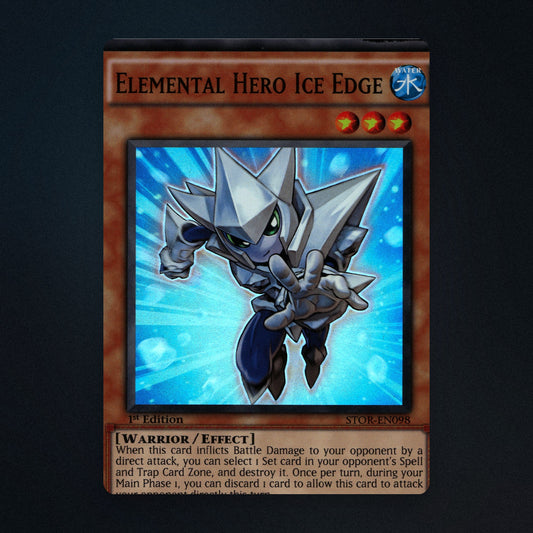Elemental HERO Ice Edge Yu-Gi-Oh TCG Elemental HERO Ice Edge 1st Edition front