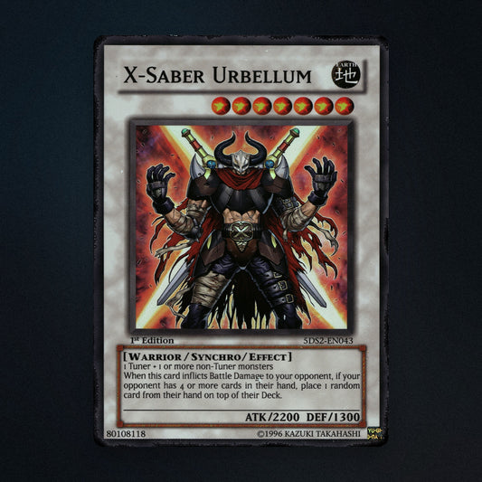 X-Saber Urbellum Yu-Gi-Oh TCG X-Saber Urbellum 1st Edition 80108118 Heavily front