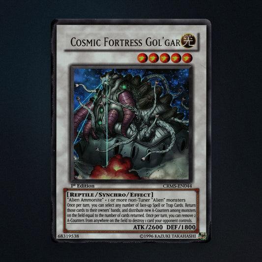 Cosmic Fortress Gol'gar Yu-Gi-Oh TCG Cosmic Fortress Gol'gar 1st Edition front