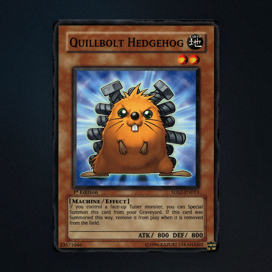 Quillbolt Hedgehog Yu-Gi-Oh TCG Quillbolt Hedgehog 1st Edition 23571046 Heavily front