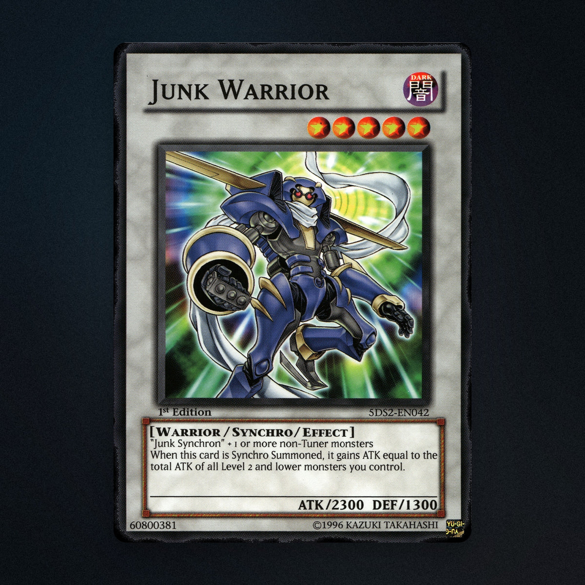 Junk Warrior Yu-Gi-Oh TCG Junk Warrior 1st Edition 60800381 Moderately Played front
