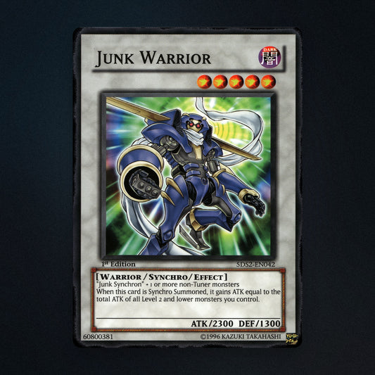 Junk Warrior Yu-Gi-Oh TCG Junk Warrior 1st Edition 60800381 Moderately Played front