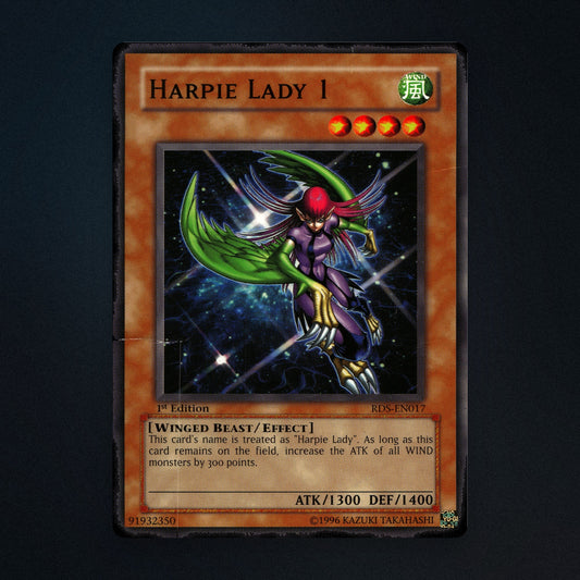 Harpie Lady 1 Yu-Gi-Oh TCG Harpie Lady 1 1st Edition 91932350 Heavily Played front