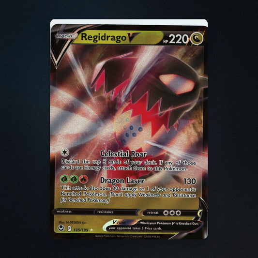 Regidrago V Pokemon TCG 135/195 Silver Tempest Near Mint front