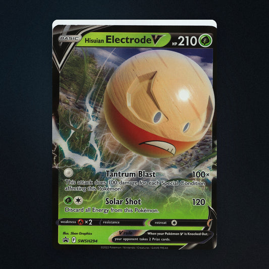 Hisuian Electrode V Pokemon TCG SWSH294 SWSH Black Star Promos Near Mint front