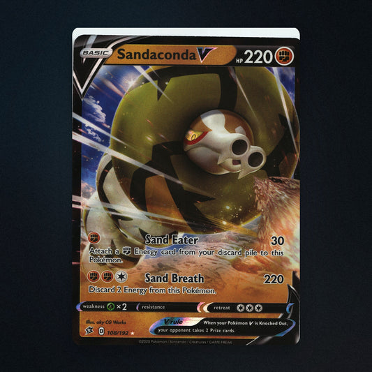 Sandaconda V Pokemon TCG 108/192 Rebel Clash Near Mint front