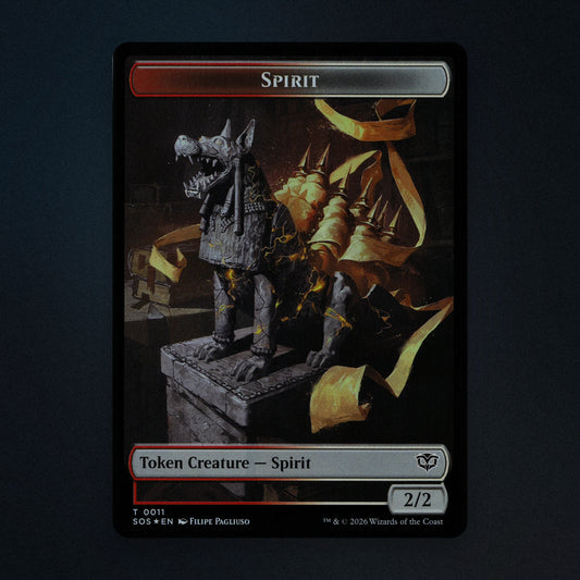 Spirit Token Magic The Gathering MTG T0011 Secrets of Strixhaven Near Mint front