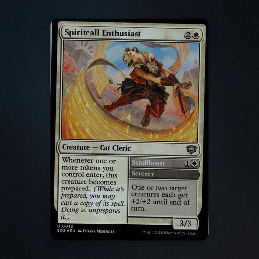 Spiritcall Enthusiast // Scrollboost Magic The Gathering MTG 33 Near Mint front