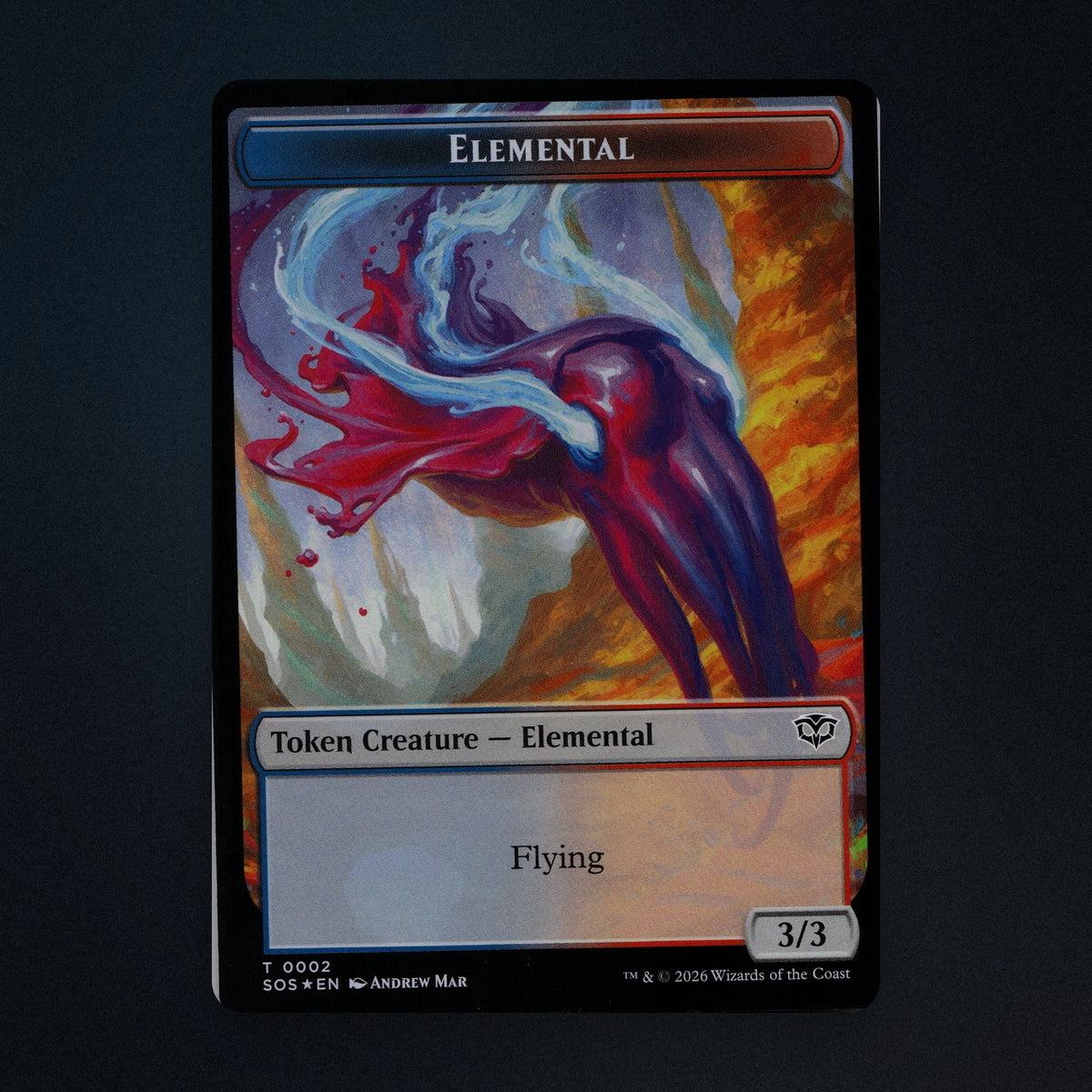 Fractal Token Magic The Gathering MTG T0004 Secrets of Strixhaven Near Mint back