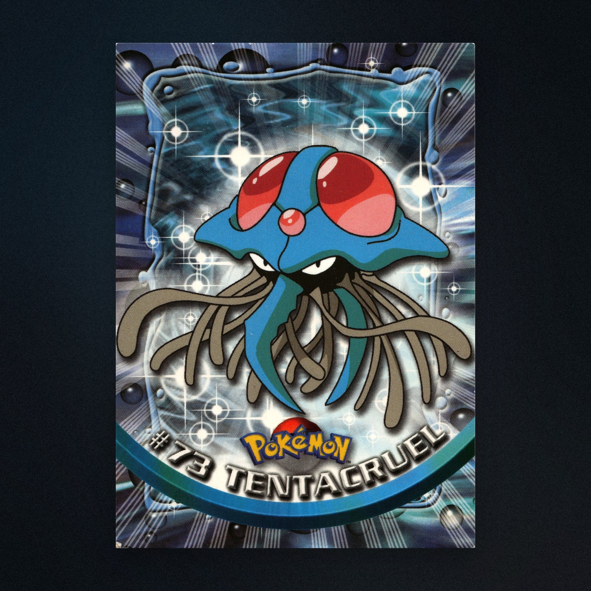 Tentacruel #73 - 1999 Topps Pokémon TV Animation Series 1 Silver Foil - Moderately Played front