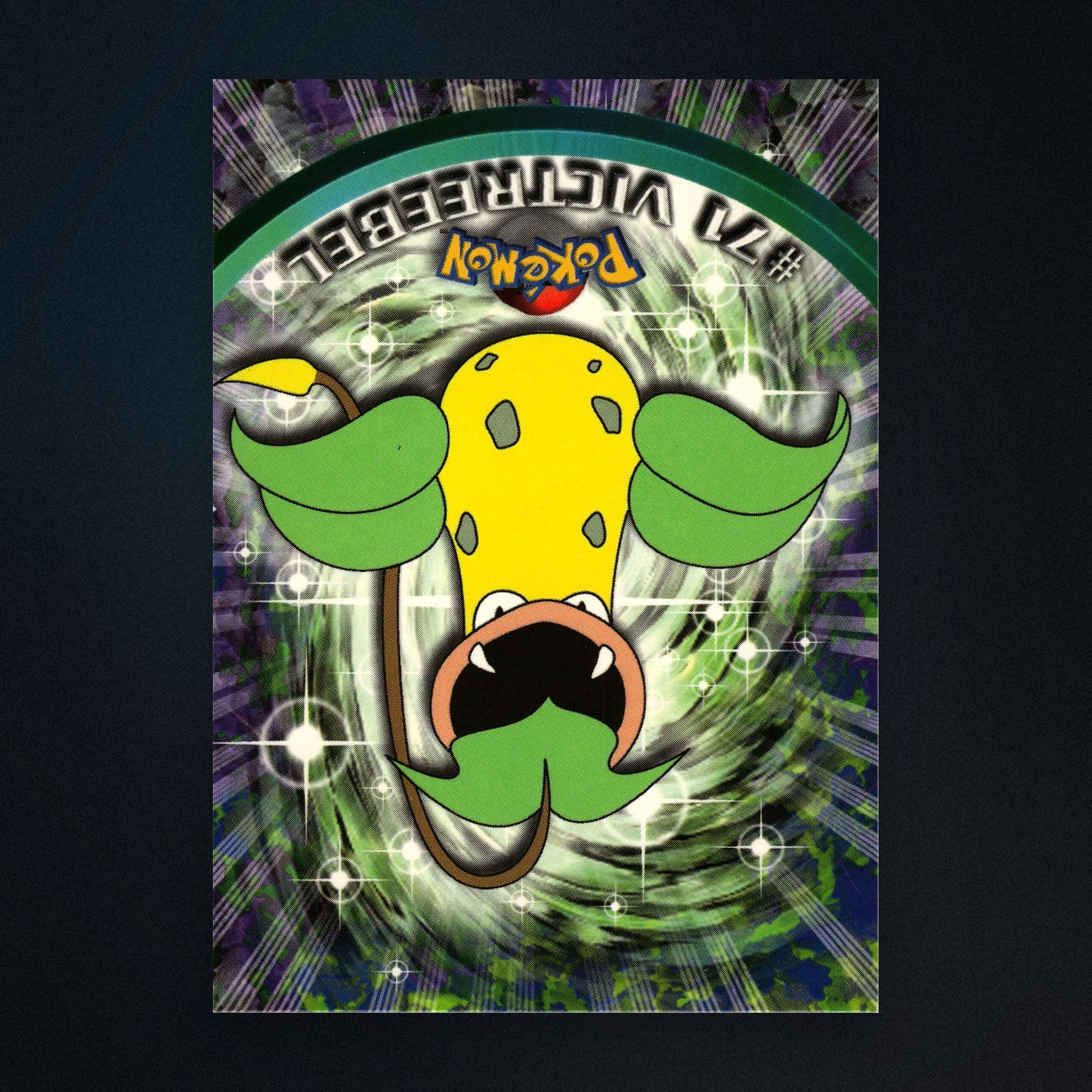 Victreebel #71 - 1999 Topps Pokémon TV Animation Series 1 Silver Foil - Lightly Played front